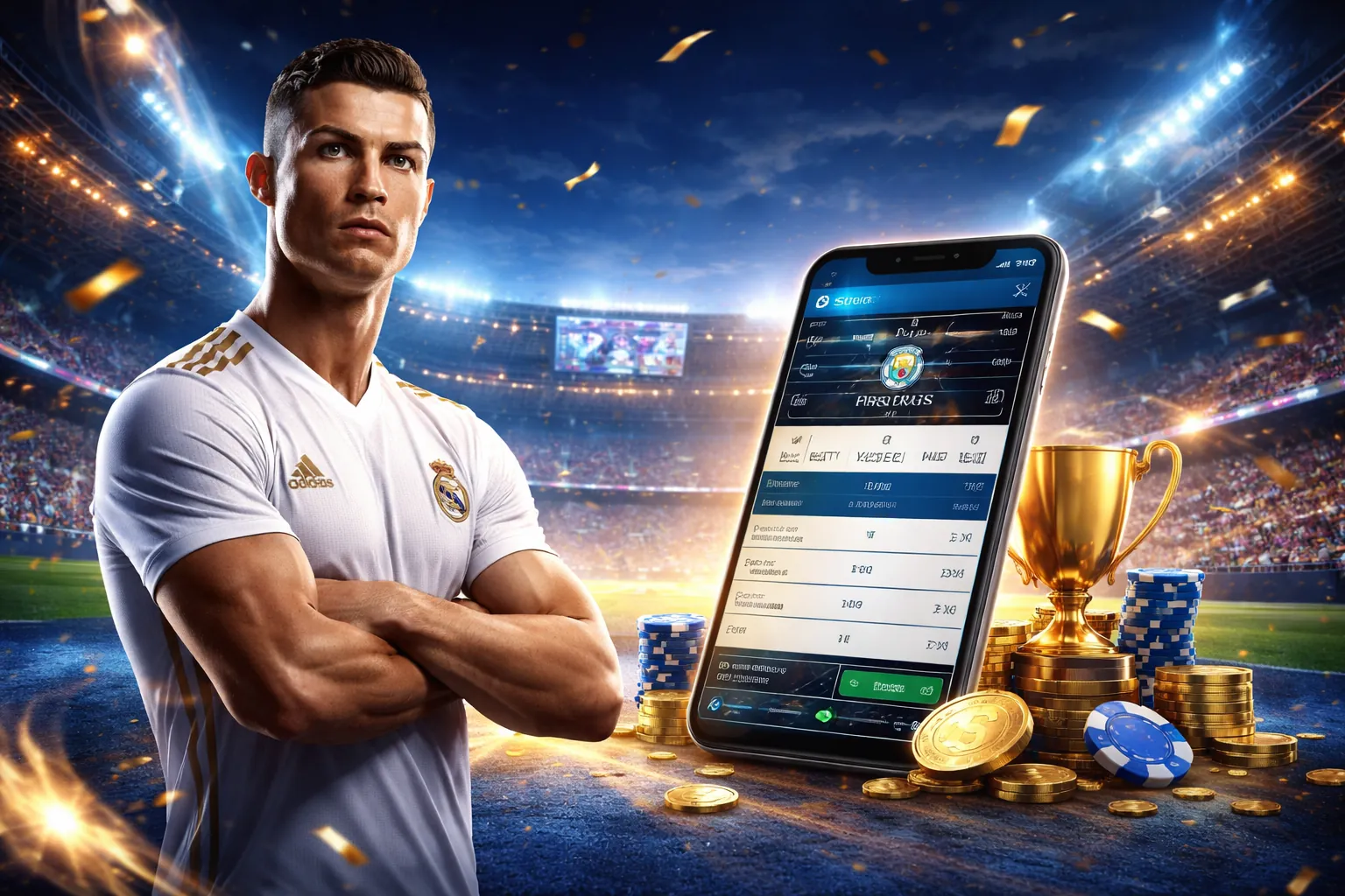 Sân vận động với không khí cá cược thể thao sôi động trên 789bet App